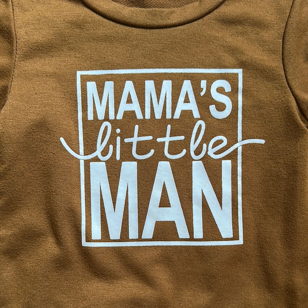 Chocolate Brown Crew Neck Graphic Sweatshirt - Picture 2 of 3